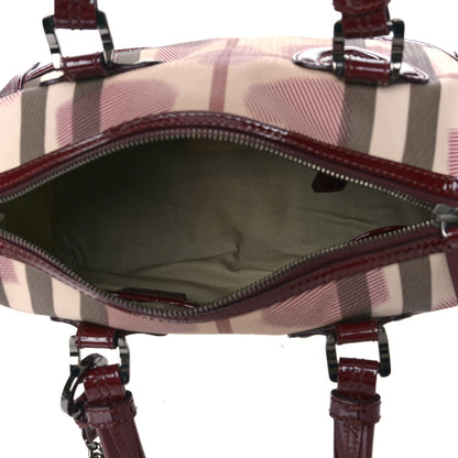 Burberry Nova Check Heart Small Chester Bowling Bag Berry Red 5 of 8