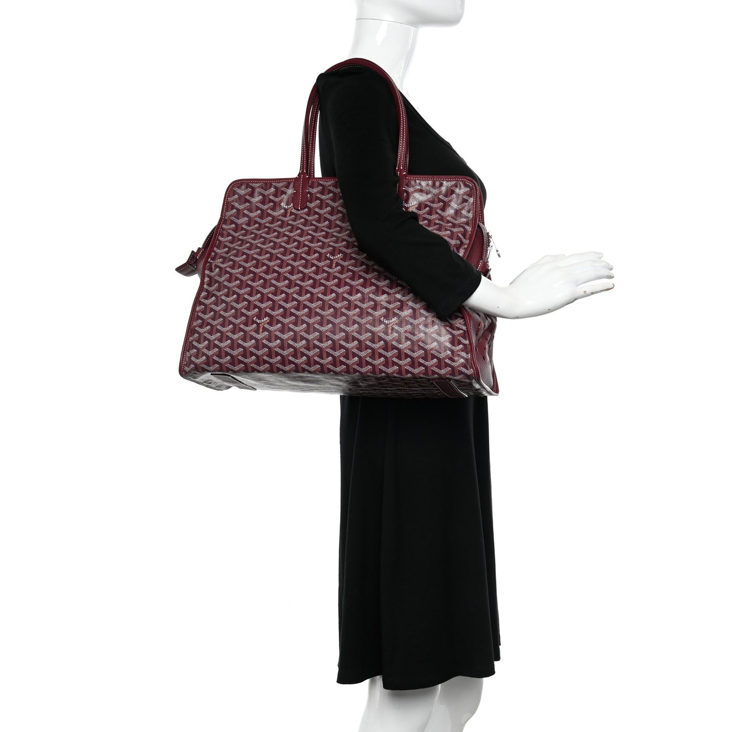 Goyardine Sac Hardy Pet Carrier PM Burgundy