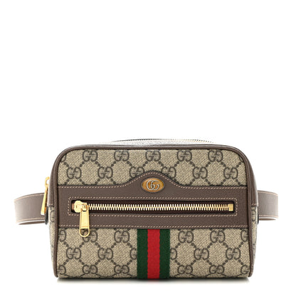 Gucci GG Supreme Monogram Web Small Ophidia Belt Bag 95 38 Dark Brown 1 of 12