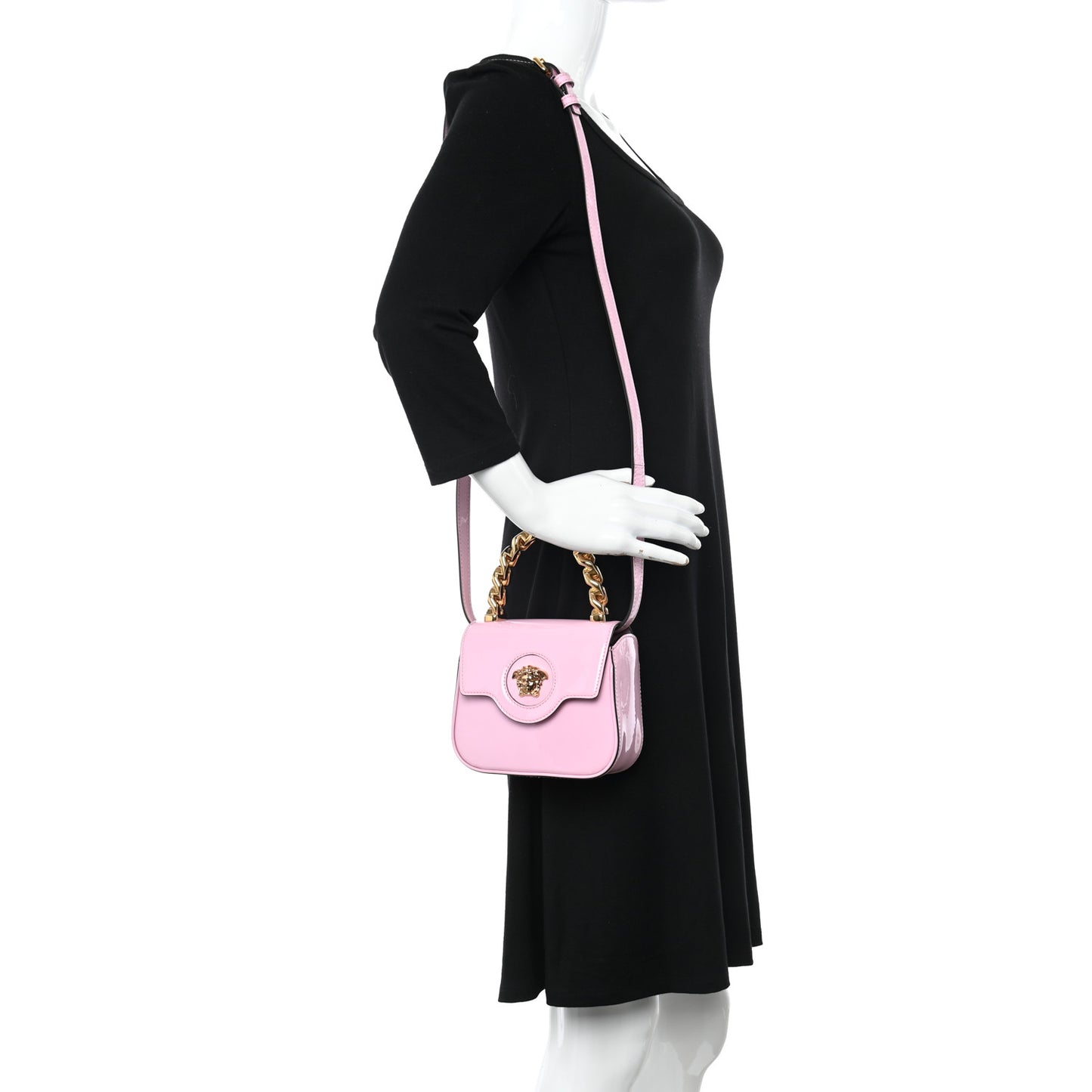 Patent Mini La Medusa Bag Pink