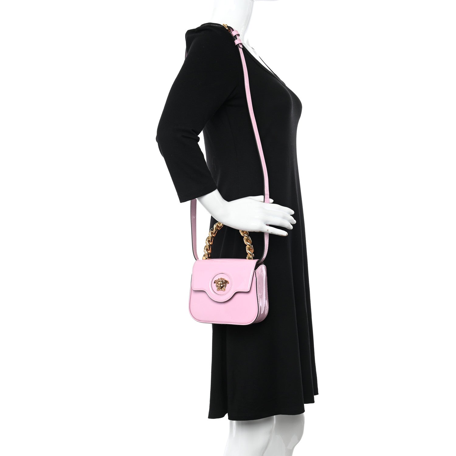 Versace Patent Mini La Medusa Bag Pink 2 of 12