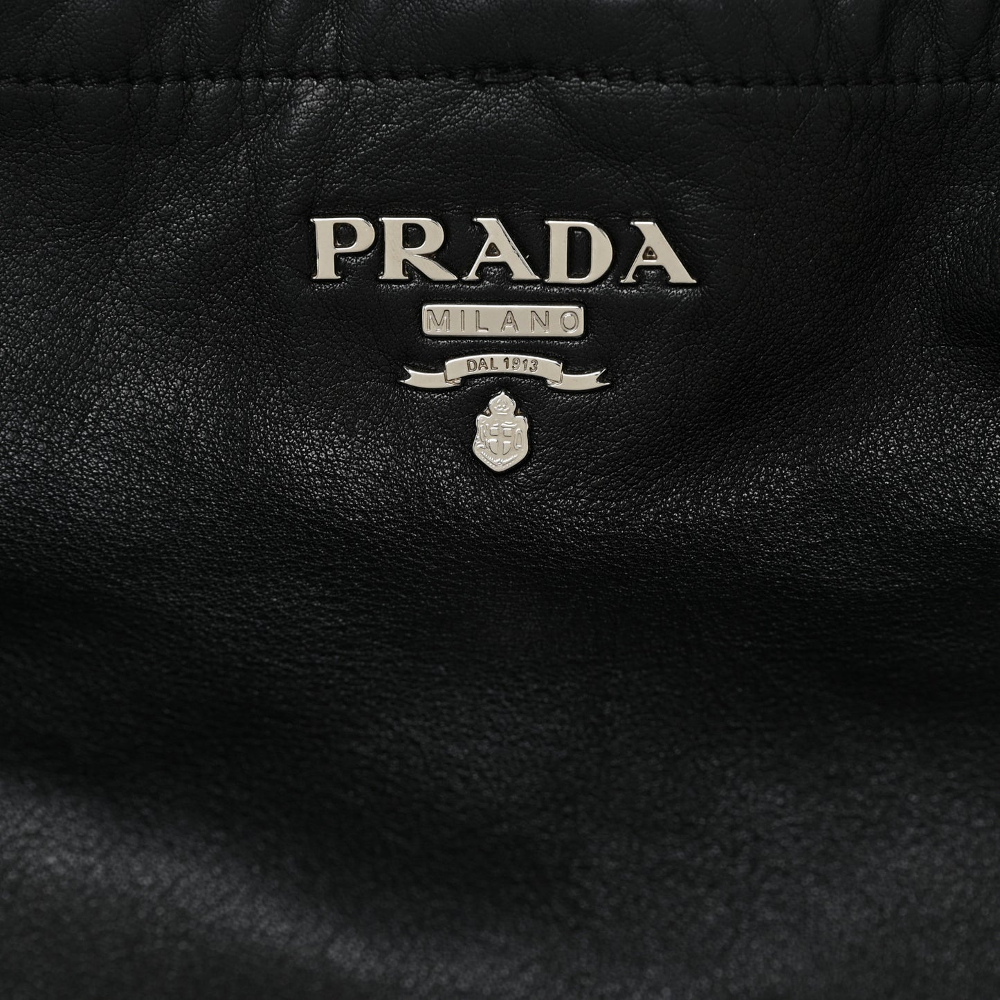 Soft Calf Pleated Two Pocket Hobo Black