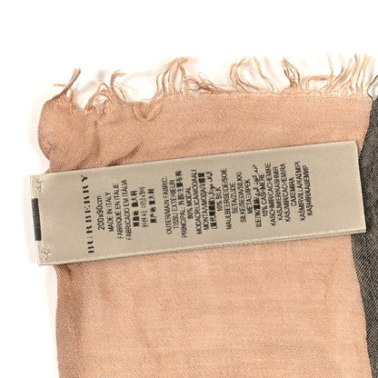 Burberry Modal Silk Cashmere Mega Check Lightweight Scarf Camel 4 of 4