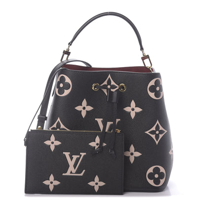 Louis Vuitton Empreinte Monogram Giant Neonoe MM Black Beige 1 of 9