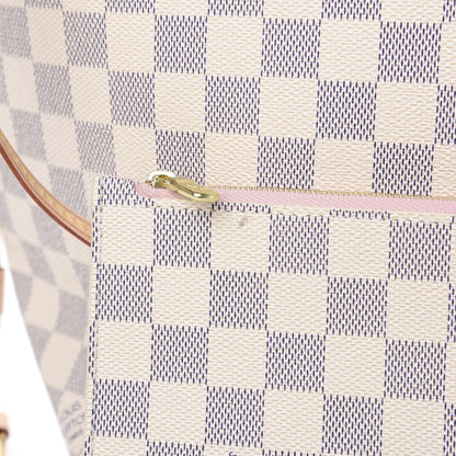 Louis Vuitton Damier Azur Neo Neverfull MM Rose Ballerine 10 of 10