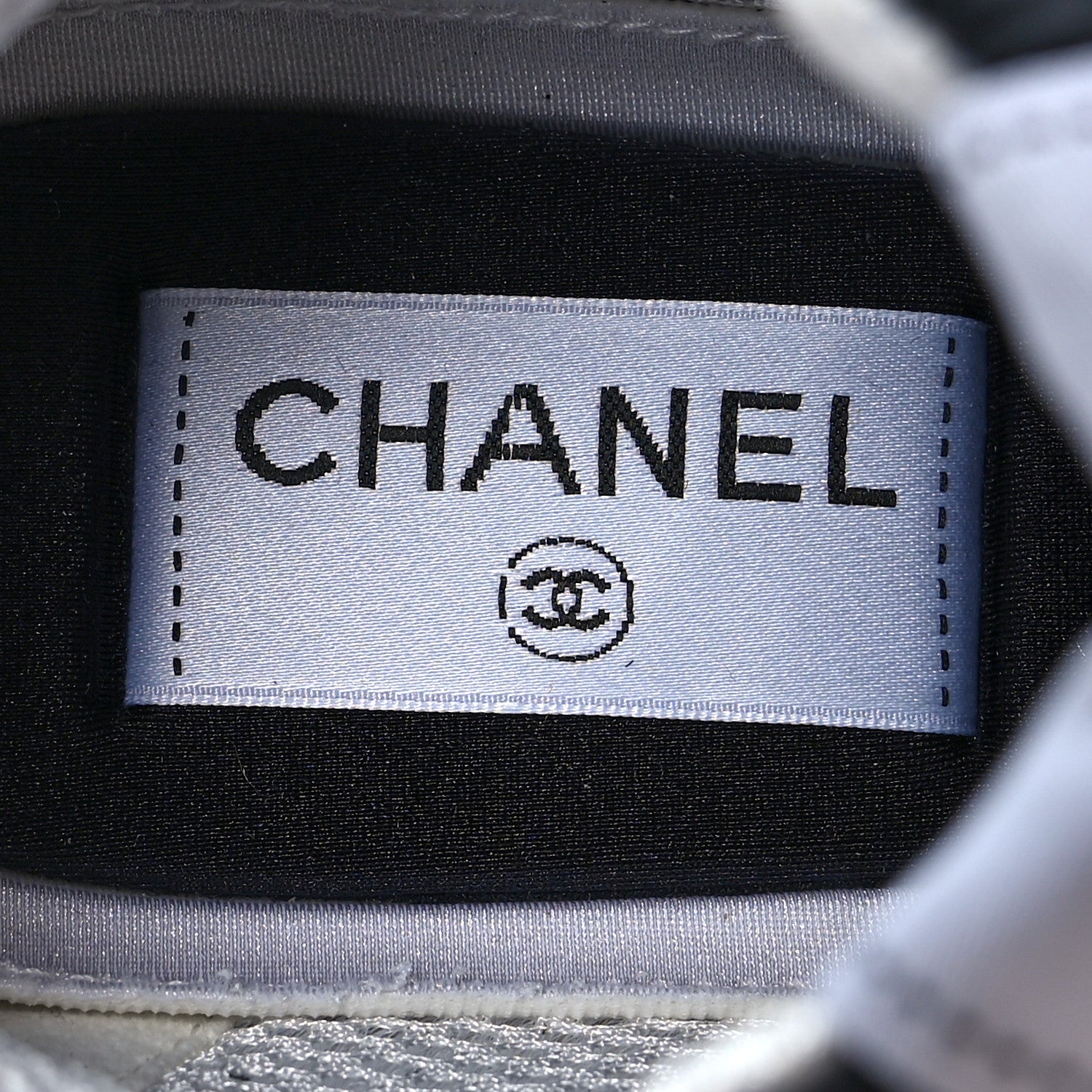 Chanel Suede Calfskin Printed CC Sneakers 37 Black 7 of 8