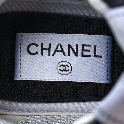 Chanel Suede Calfskin Printed CC Sneakers 37 Black 7 of 8