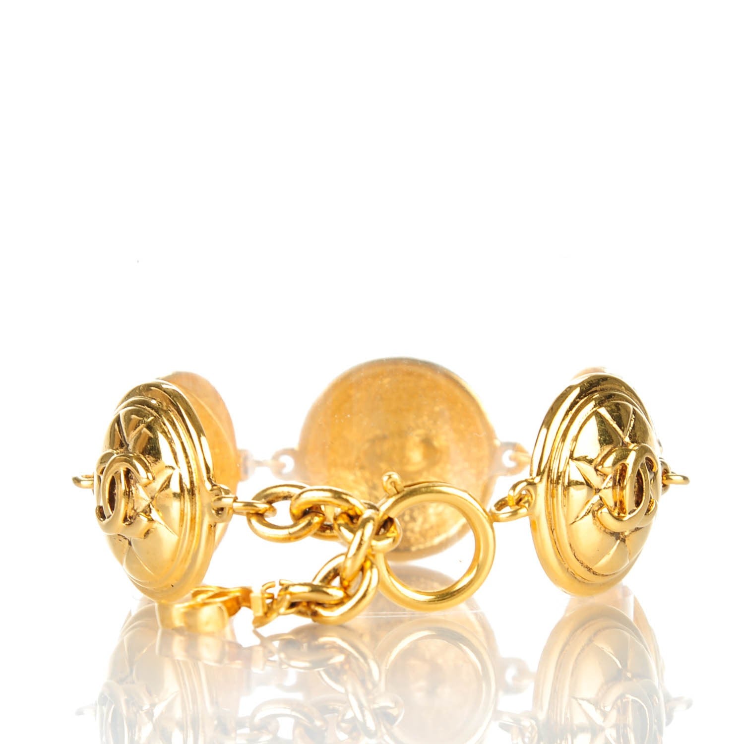 Chanel CC Medallion Bracelet Gold 3 of 4