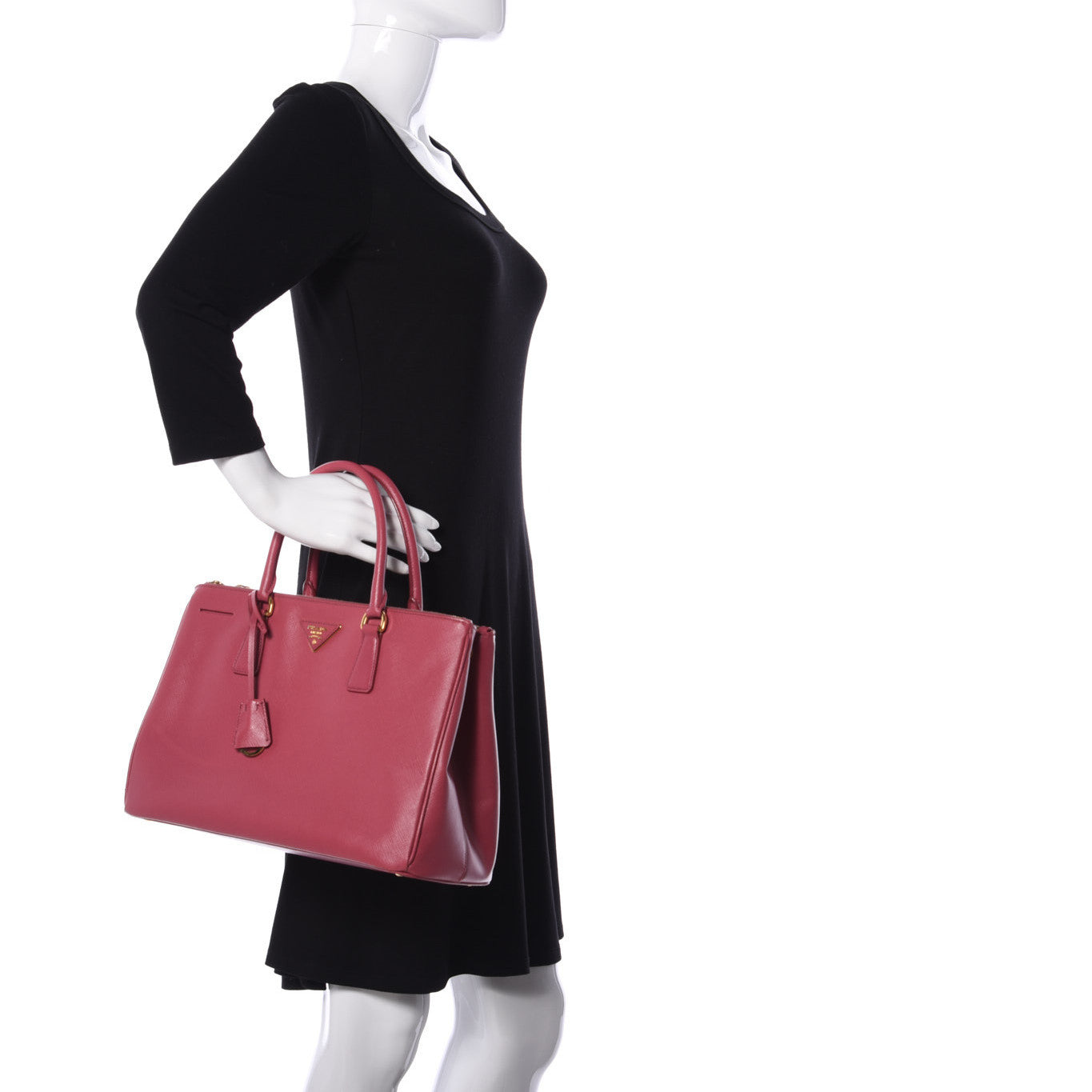 Saffiano Medium Galleria Double Zip Tote Bruyere