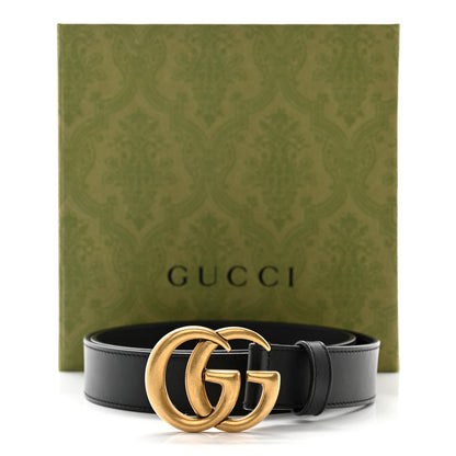 Gucci Calfskin Double G 30mm Belt 80 32 Black 6 of 6