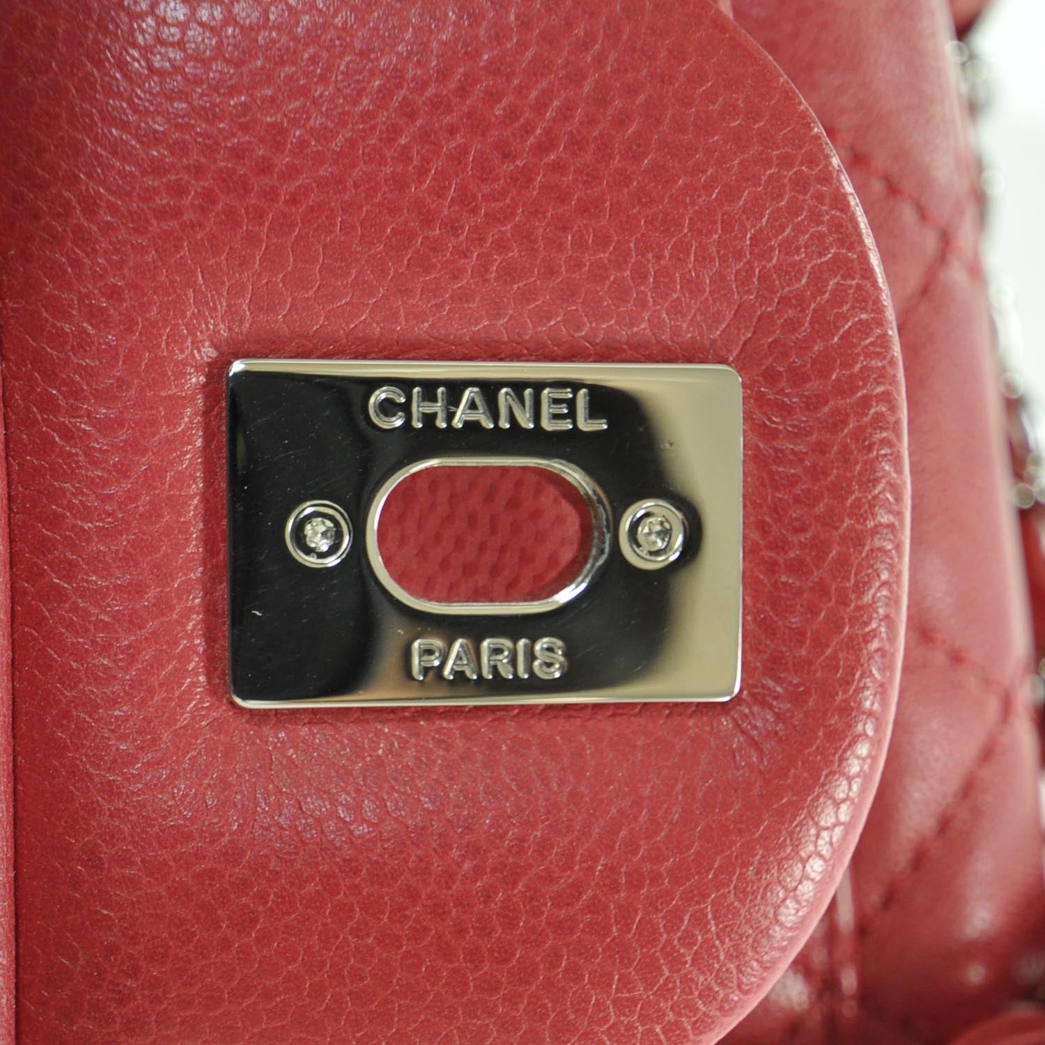 Chanel Washed Caviar Maxi Flap Fuchsia 10 of 10