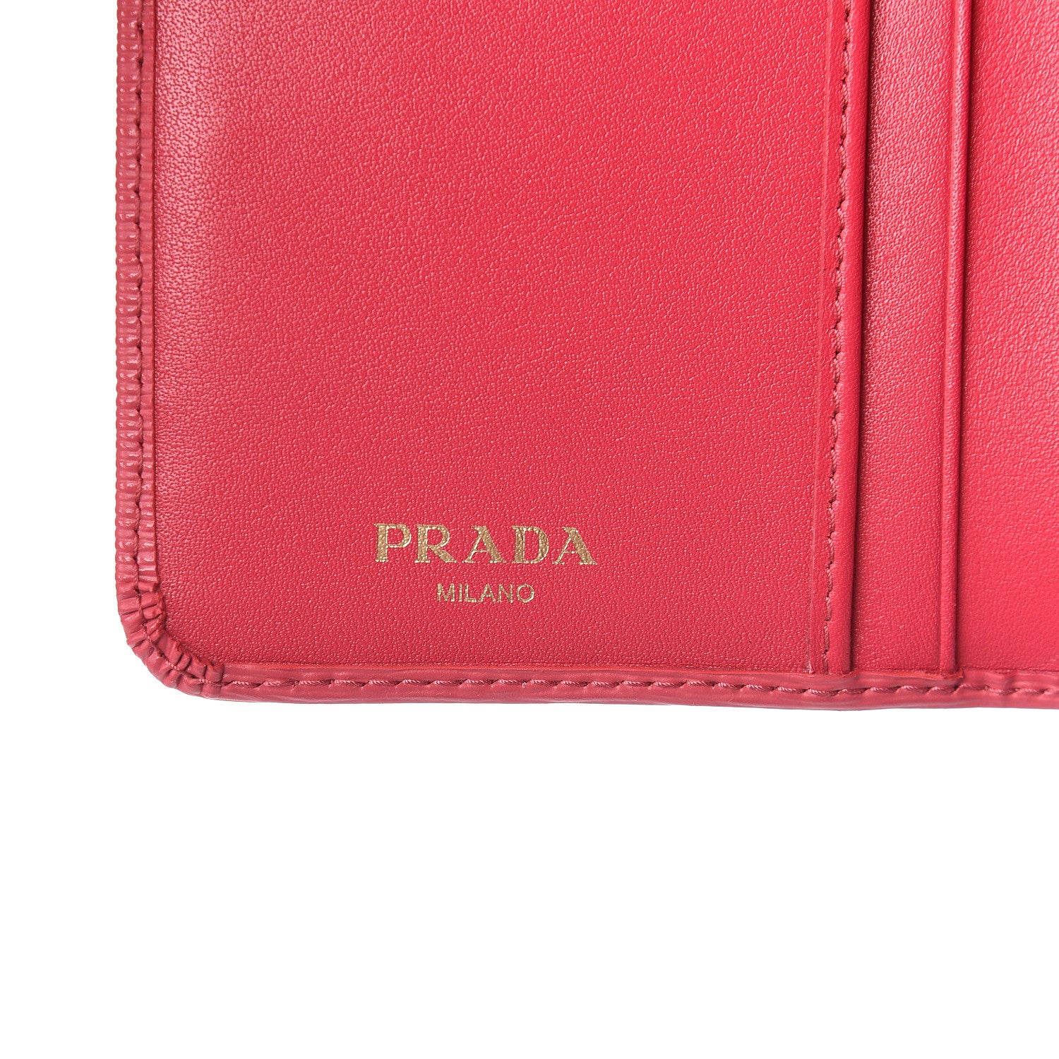 Prada Vitello Move Compact Wallet Peonia 6 of 7