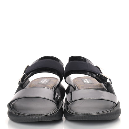 Louis Vuitton Patent Monogram Sandals 36 Black 5 of 13