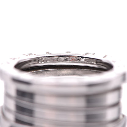 Bulgari 18K White Gold B.Zero1 4 Band Ring 52 6 3 of 12