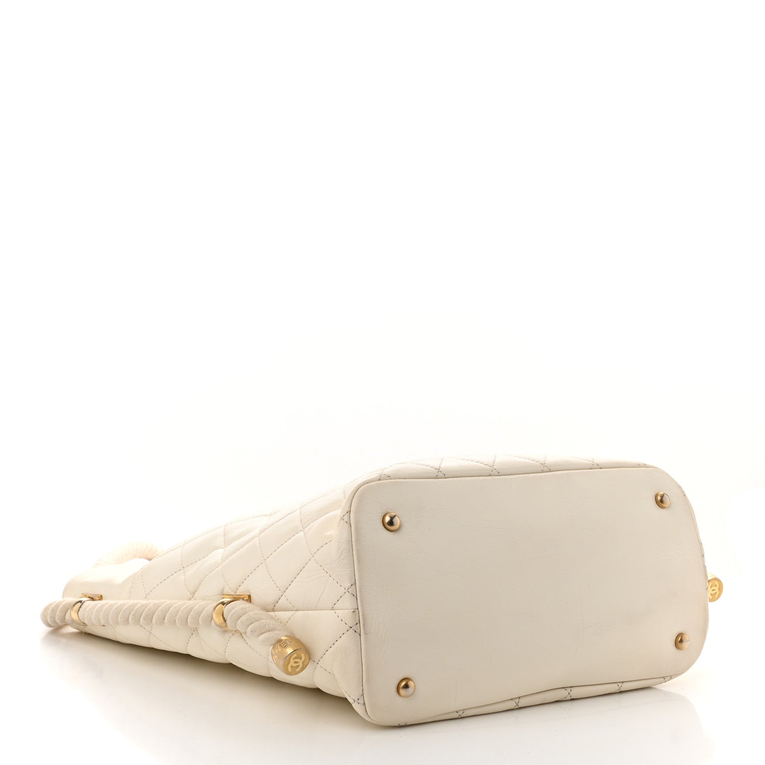 Chanel Crumpled Calfskin En Vogue Rope Hobo Bag White 4 of 11