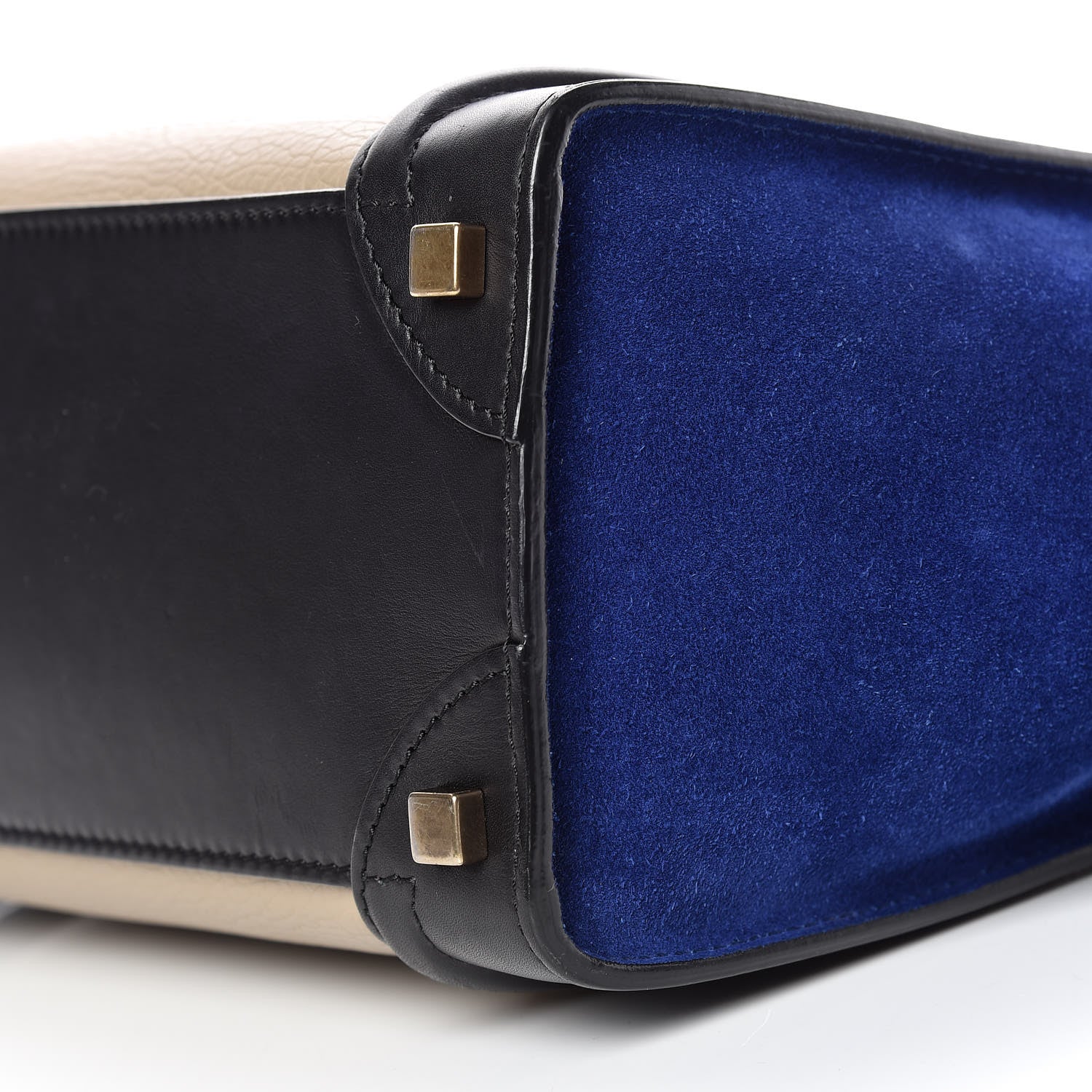 Celine Elephant Calfskin Suede Micro Tri-Color Luggage Sand 6 of 9