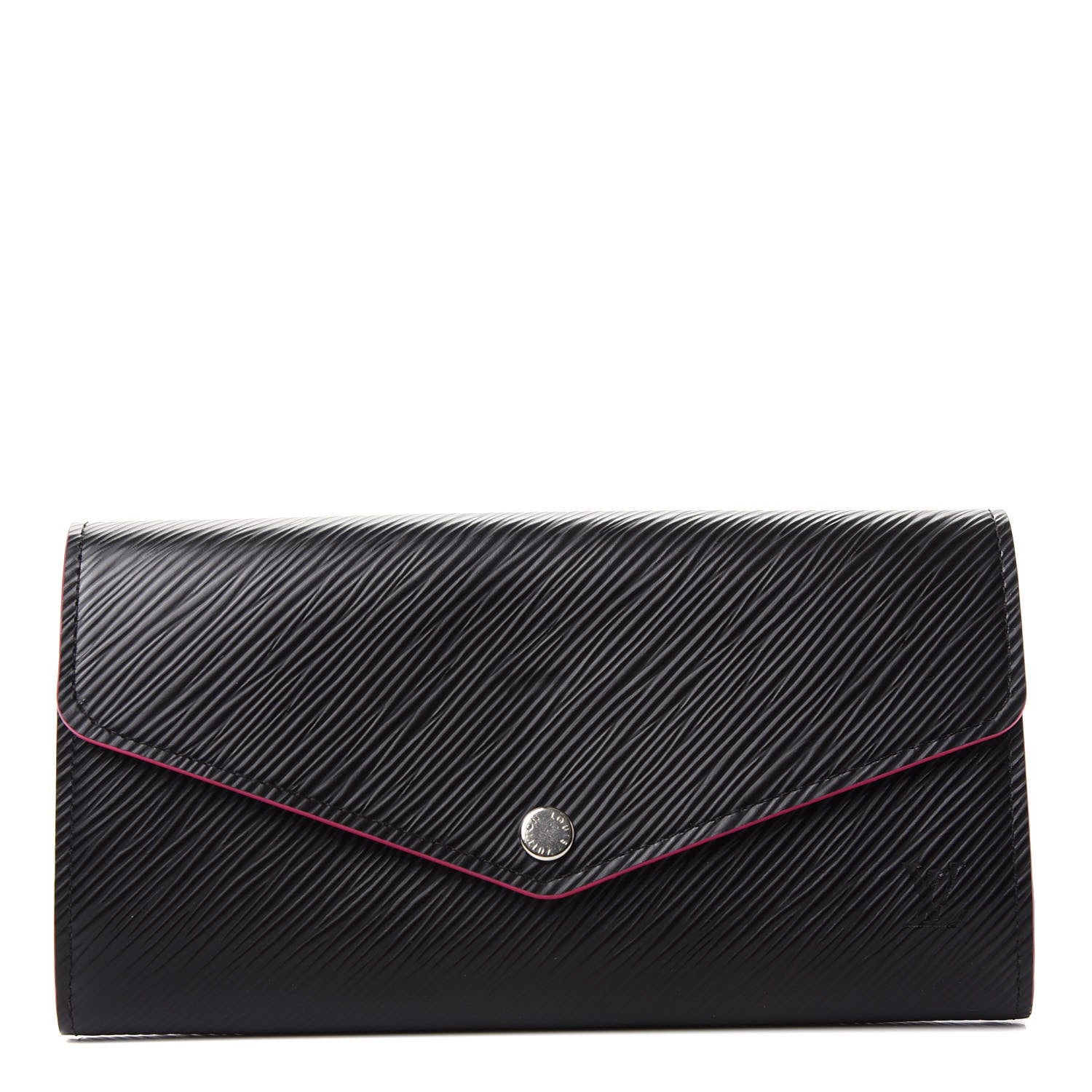 Louis Vuitton Epi Sarah Wallet NM Black Hot Pink 1 of 6