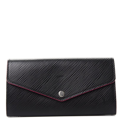 Louis Vuitton Epi Sarah Wallet NM Black Hot Pink 1 of 6