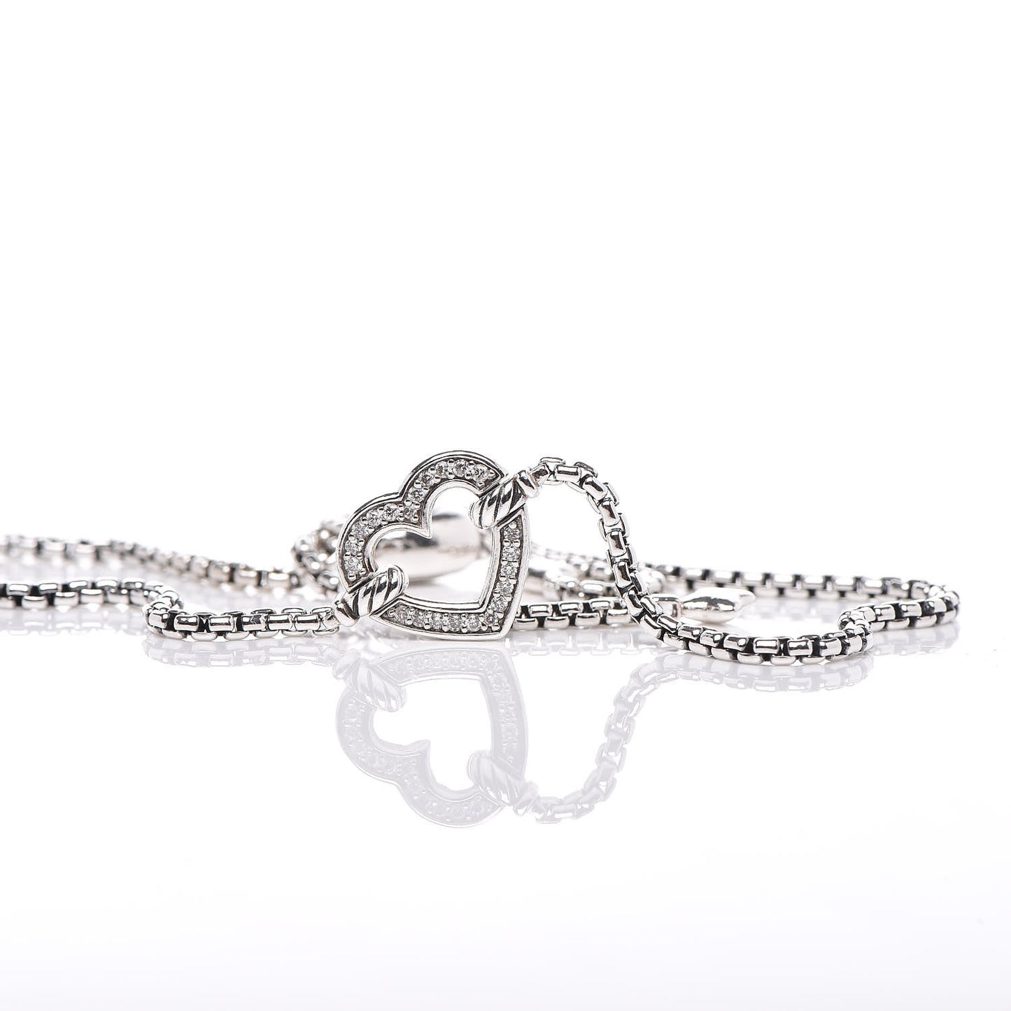 Sterling Silver Diamond Valentine Hearts Bracelet