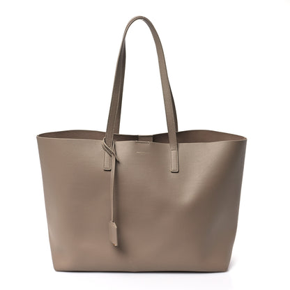 Saint Laurent Calfskin Large Shopping Tote Dark Beige 1 of 12