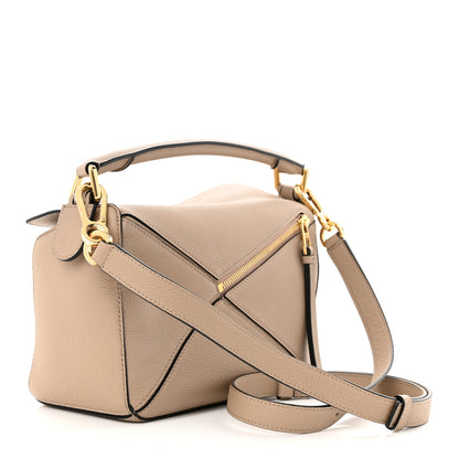 Loewe Grained Calfskin Small Puzzle Bag Sand 3 of 9