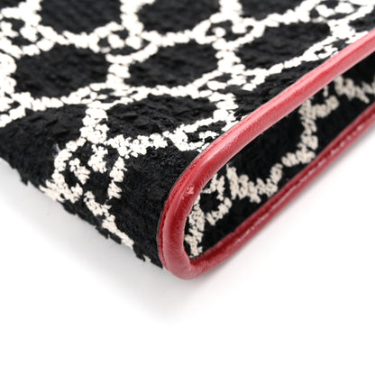 Gucci Tweed GG Monogram Large Rajah Chain Tote Romantic Cherry Black White 12 of 14