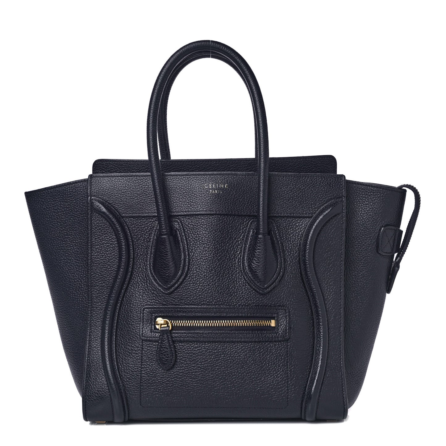 Drummed Calfskin Micro Luggage Midnight