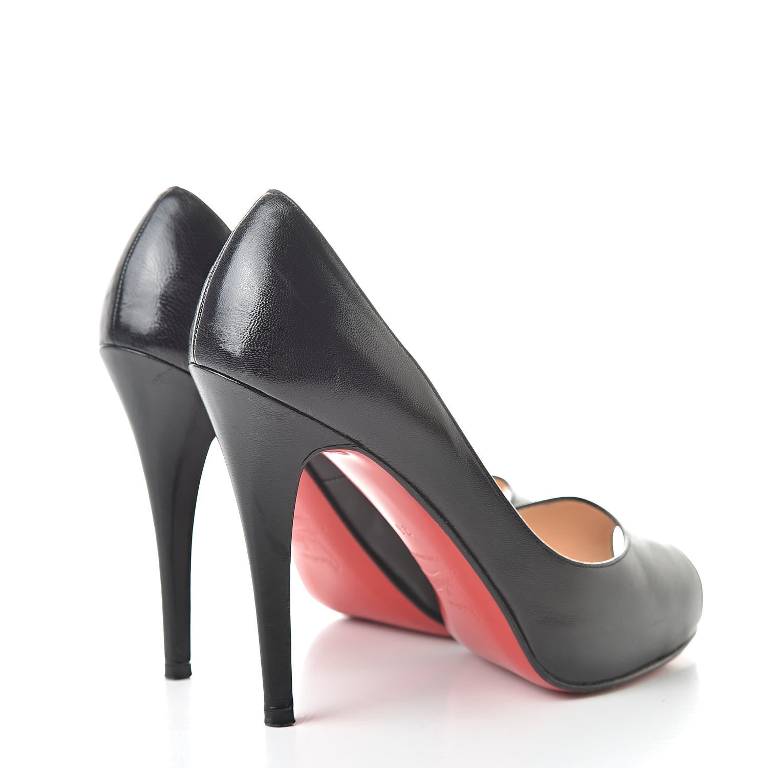Christian Louboutin Kid Very Prive 120 Pumps 36 Black Red 4 of 13