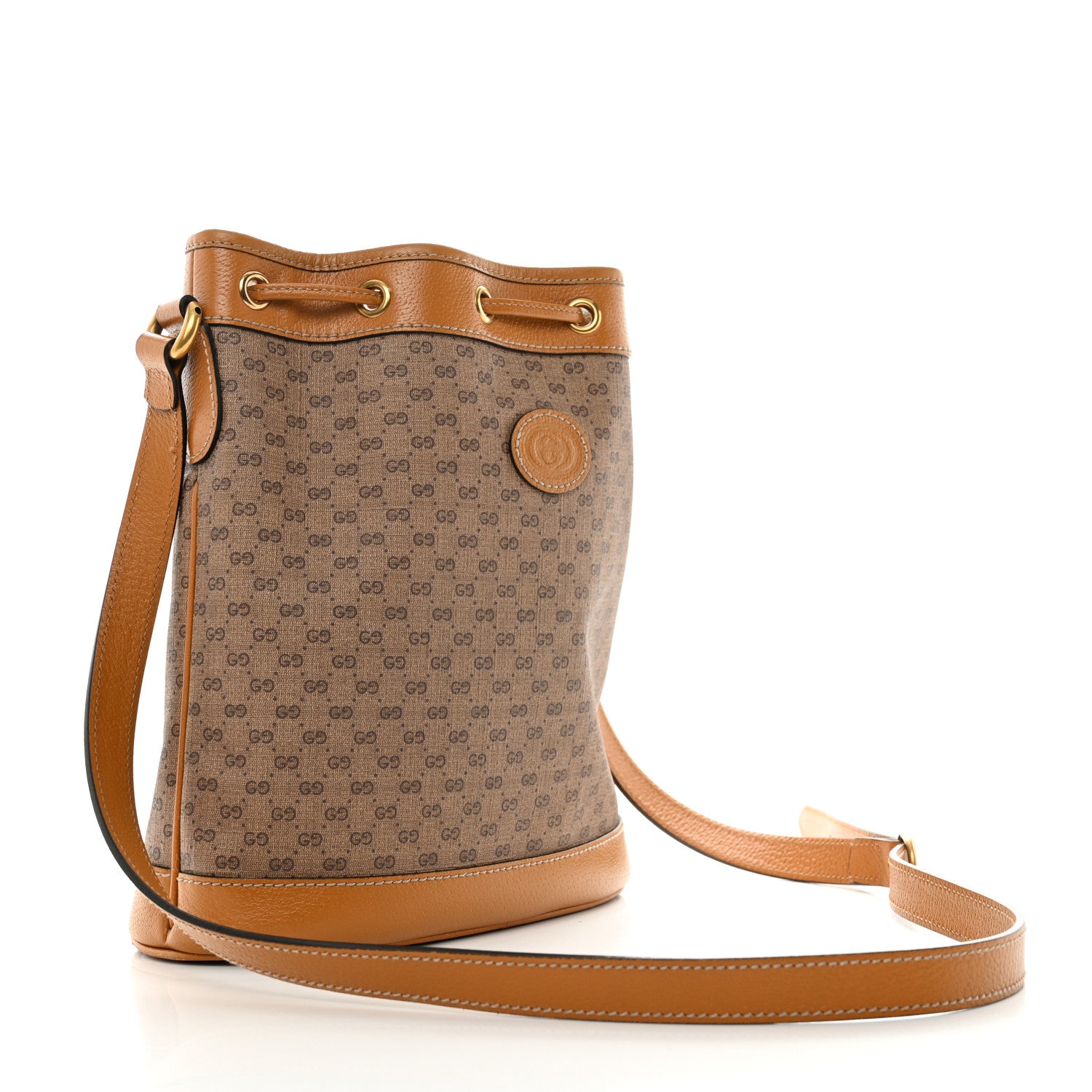 Gucci X DISNEY Mini Vintage GG Supreme Monogram Bucket Bag Beige Vintage Sun Oil 2 of 11