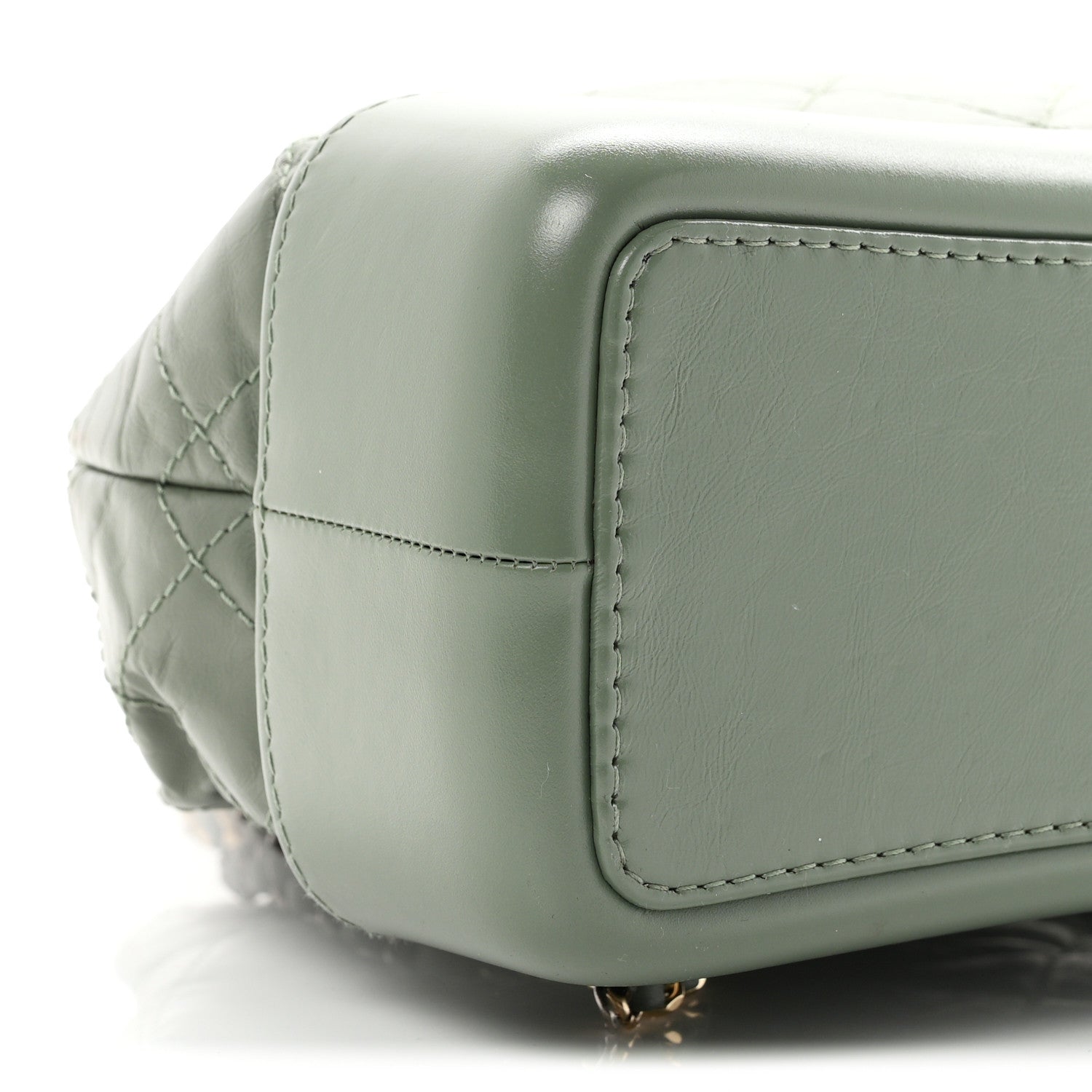Chanel Aged Calfskin Quilted Small Gabrielle Backpack Green 8 of 9
