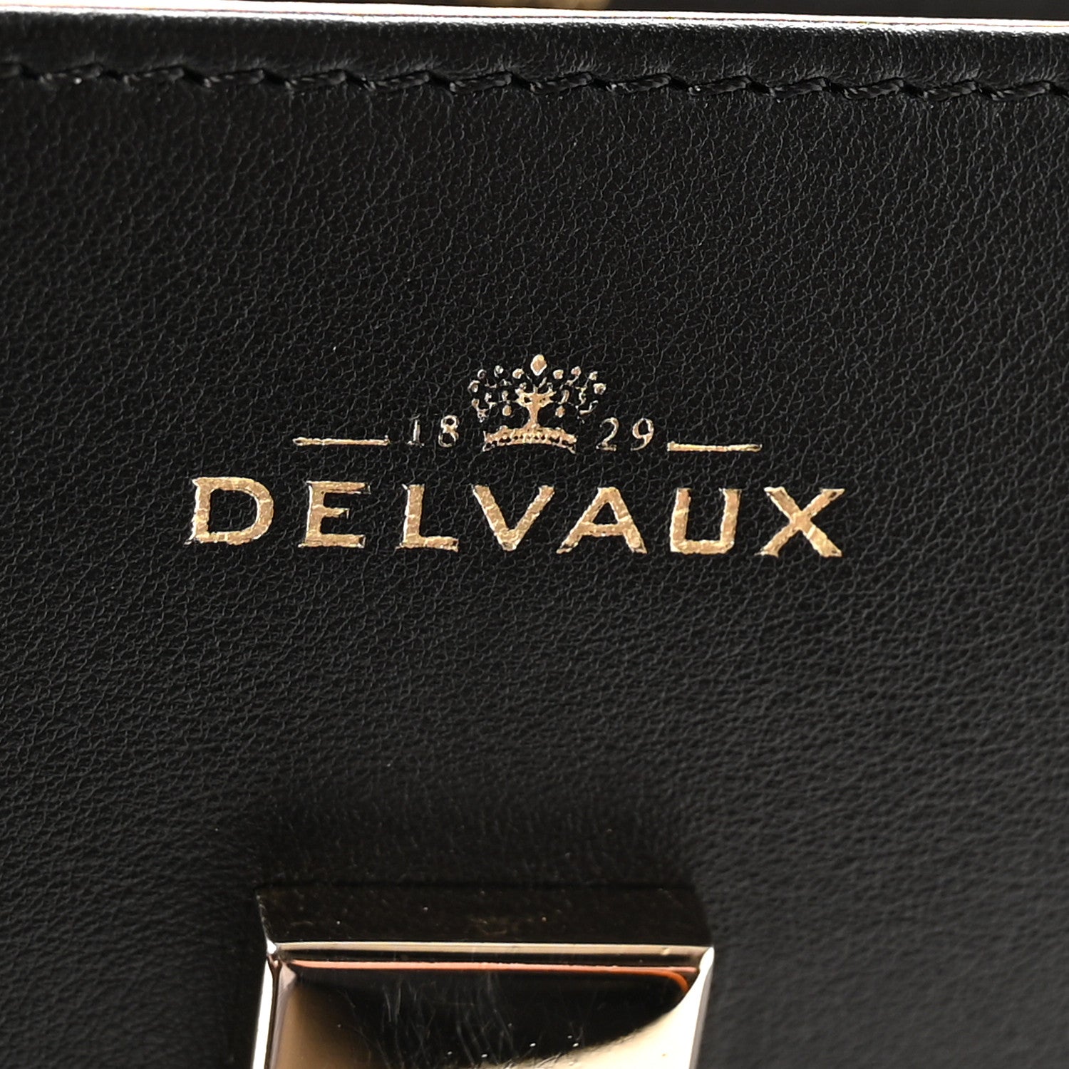 Delvaux Calfskin MM Tempete Satchel Black 6 of 10