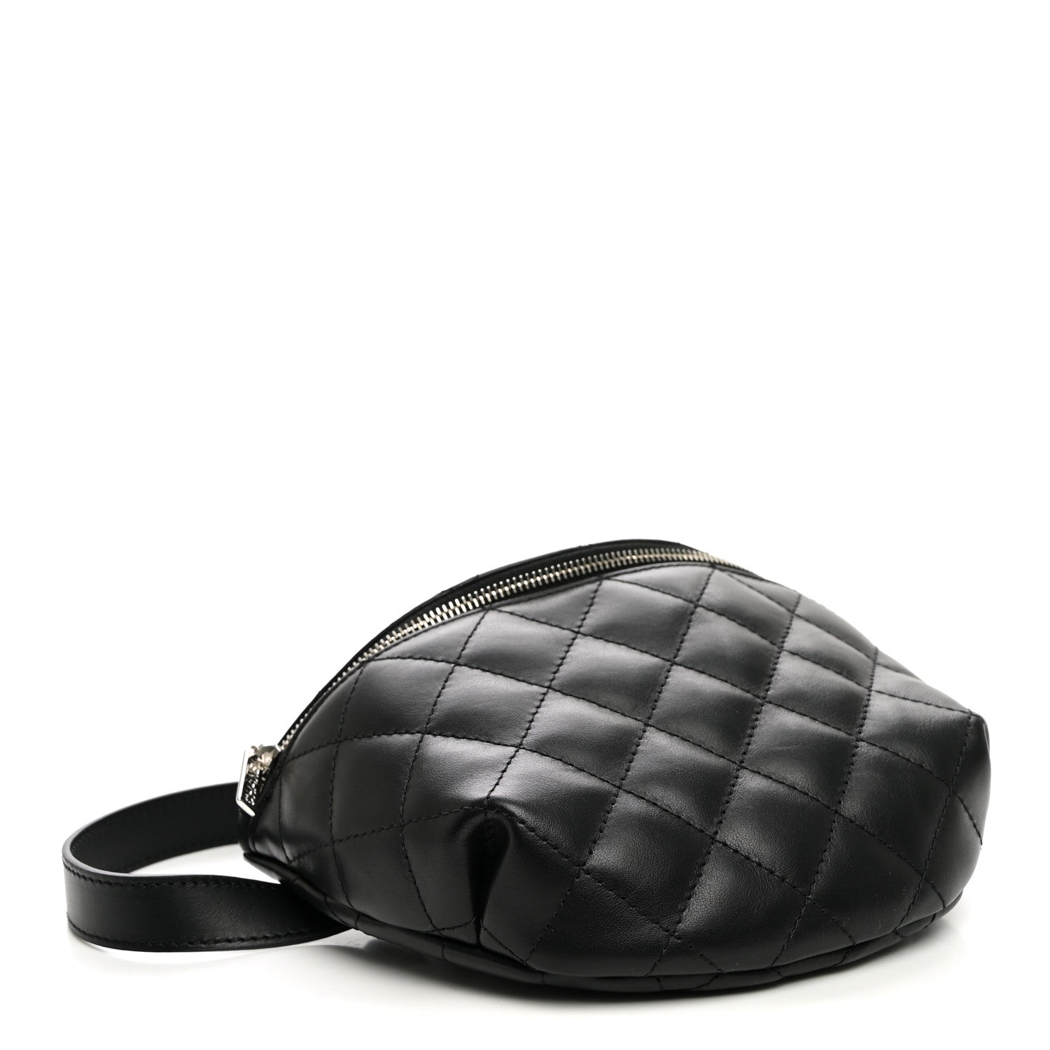 Chanel Calfskin Quilted Uniform Waist Belt Bag Black 3 of 9
