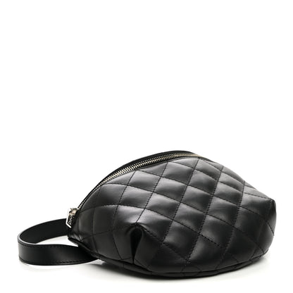 Chanel Calfskin Quilted Uniform Waist Belt Bag Black 3 of 9