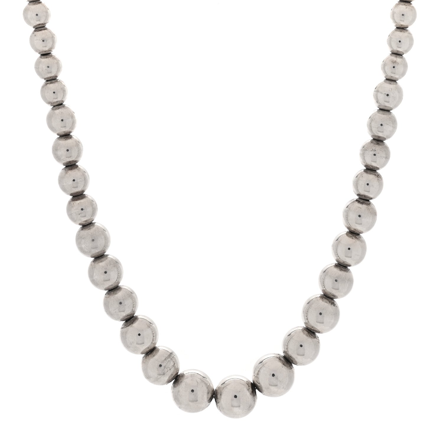 Tiffany Sterling Silver HardWear Graduated Ball Necklace 1 of 5
