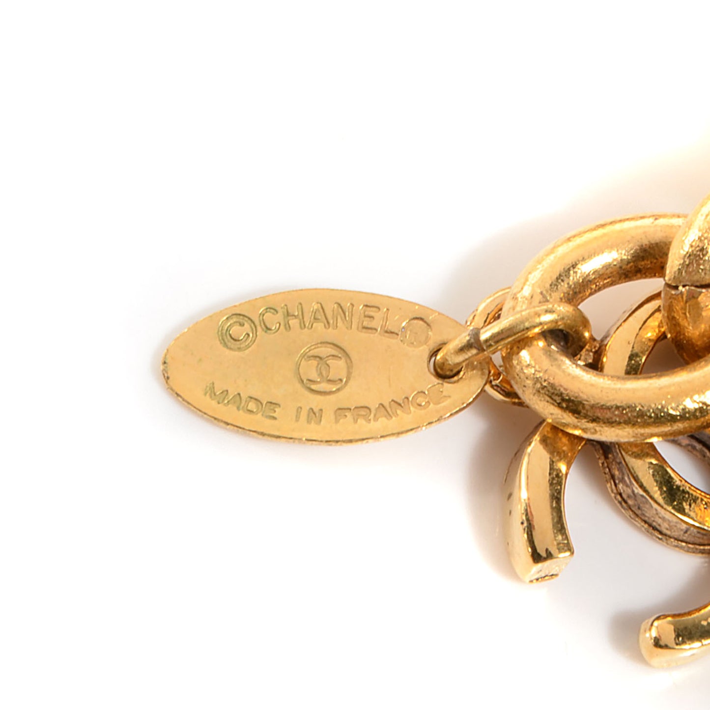 31 Rue Cambon Paris CC Medallion Necklace Gold