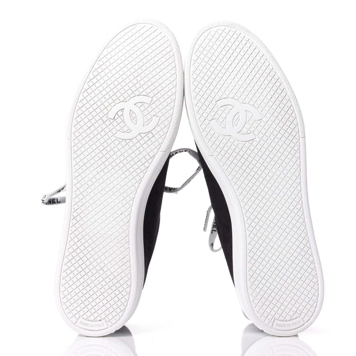 Chanel Suede CC Sneakers 40 Black 7 of 11