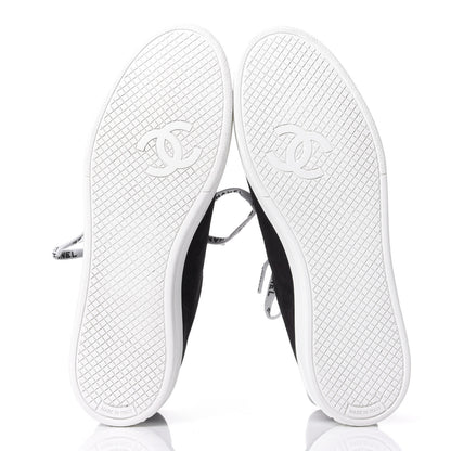 Chanel Suede CC Sneakers 40 Black 7 of 11