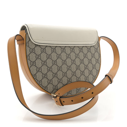 Gucci GG Supreme Monogram Calfskin Small Padlock Messenger Shoulder Bag Beige Mystic White Sun Oil 3 of 11
