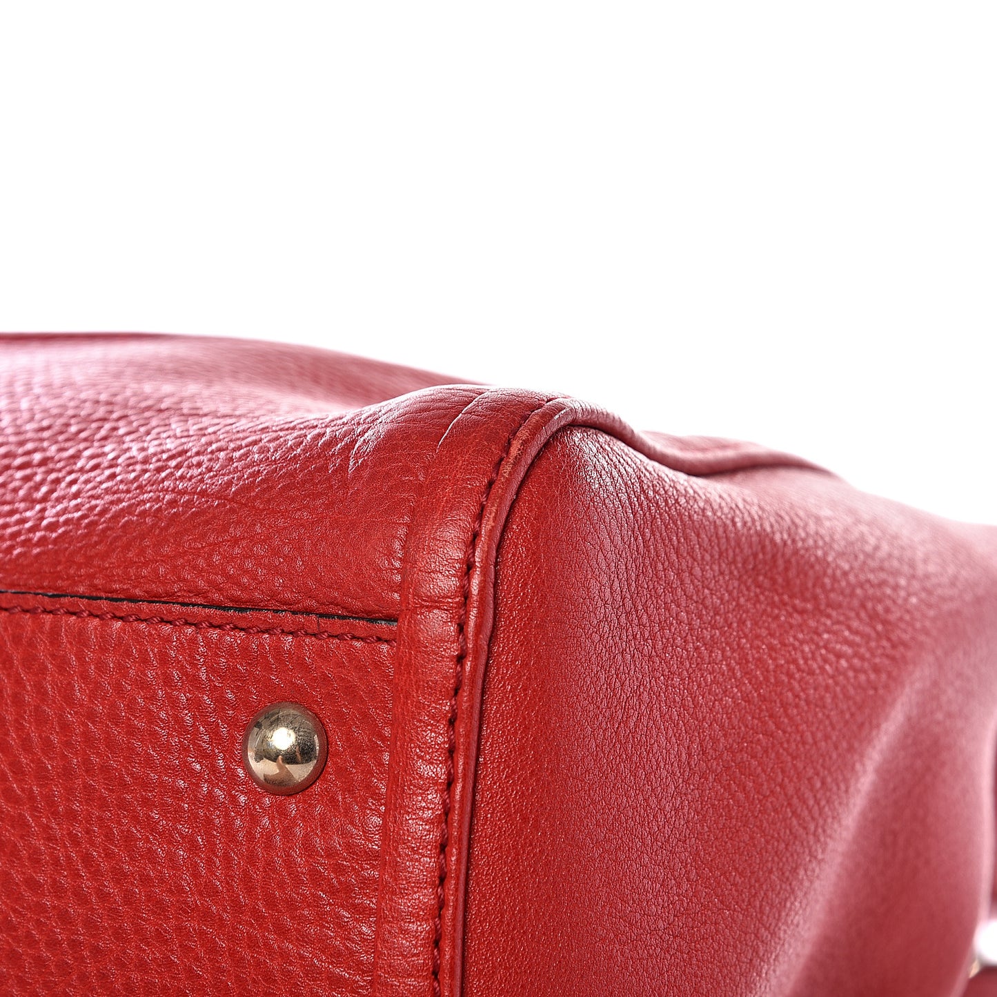 Pebbled Calfskin Medium Soho Shoulder Bag Red