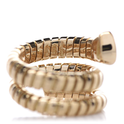 Bulgari 18K Yellow Gold Diamond Tubogas Ring 49 5 4 of 4