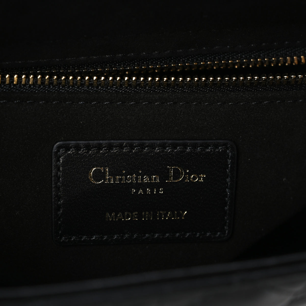 Christian Dior Lambskin Cannage Medium Lady Dior Black 6 of 11