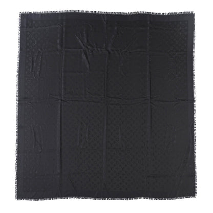 Louis Vuitton Silk Wool Monogram Shawl Black 1 of 3