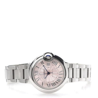 Cartier Stainless Steel 33mm Ballon Bleu De Automatic Watch Pink 3 of 7