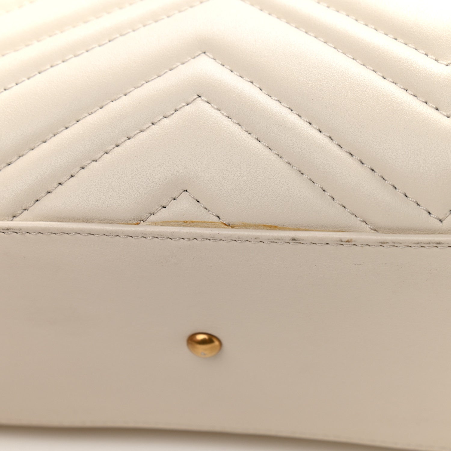 Gucci Calfskin Matelasse Small GG Marmont Tote White 10 of 13