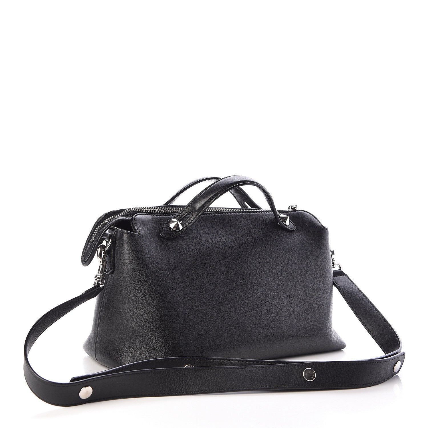 Fendi Vitello Dolce Medium By The Way Boston Bag Black 3 of 13