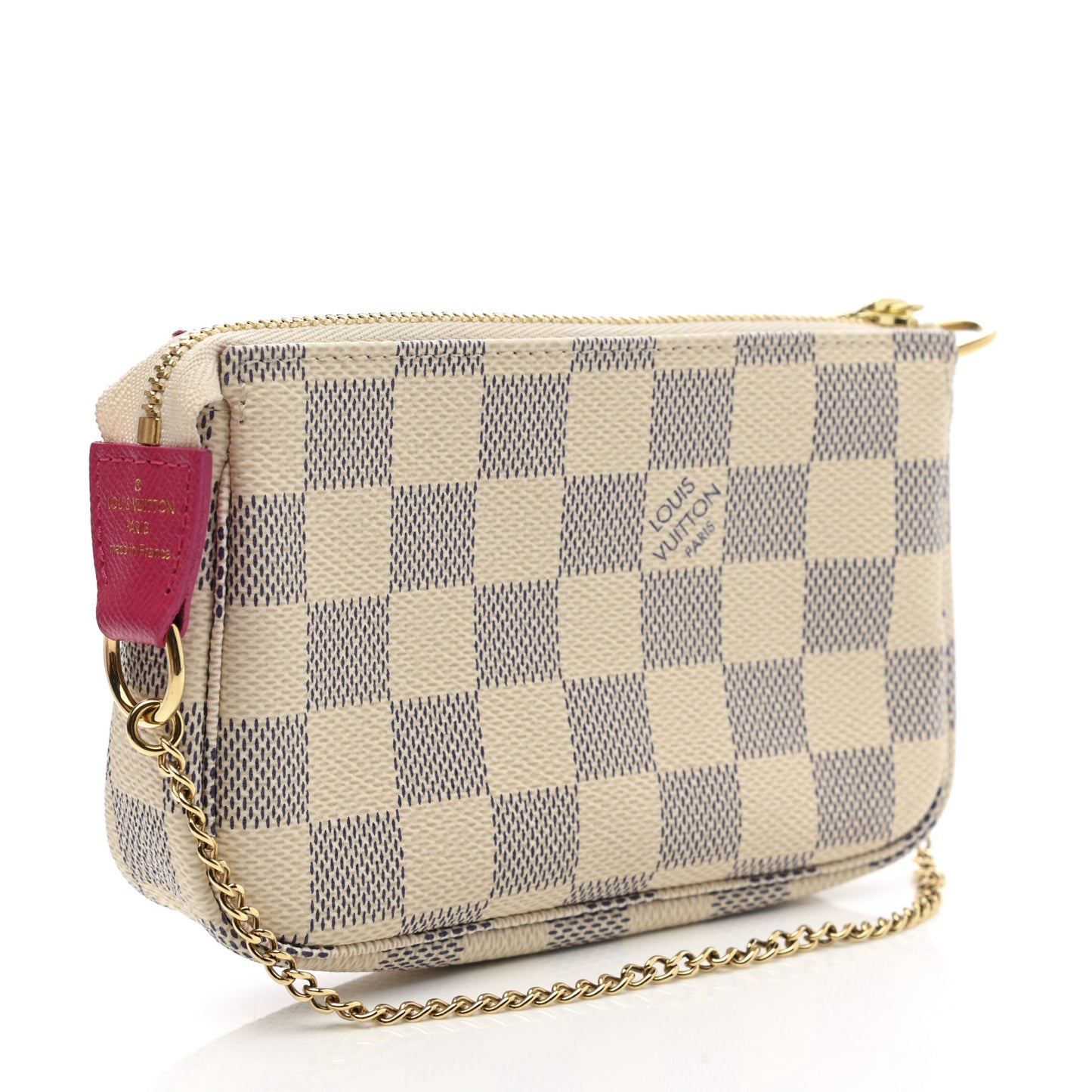 Damier Azur 2021 Christmas Animation Hollywood Mini Pochette Accessories Fuchsia