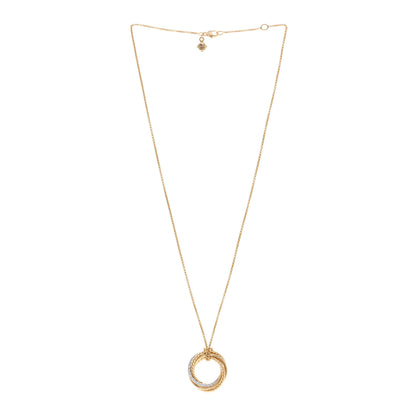 David Yurman 18K Yellow Gold Diamond 21mm Crossover Pendant Necklace 3 of 4