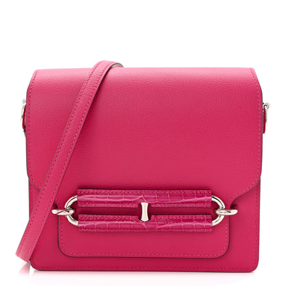 Hermes Evercolor Matte Alligator Mini Touch Sac Roulis Rose Mexico 8 of 12