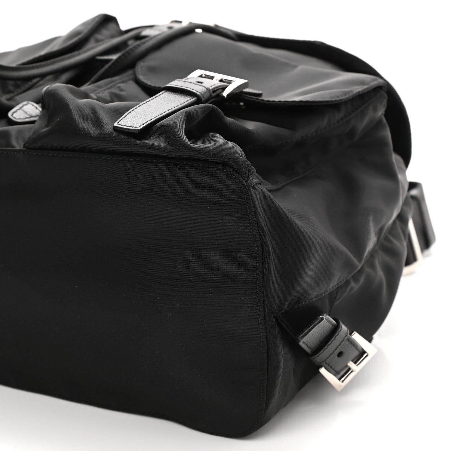 Prada Tessuto Nylon Saffiano Medium Backpack Black 10 of 10