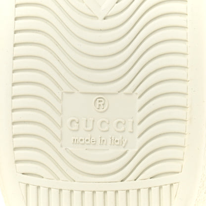 Gucci Calfskin Ayers Bee Embroidered Womens Ace Sneakers 38 White Green 8 of 10
